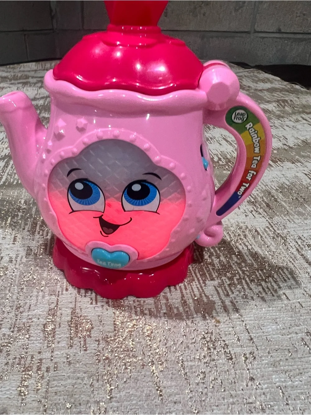 LeapFrog Rainbow Tea for Two Interactive Pink Electronic Teapot Toy
